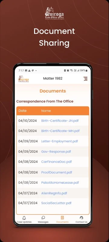Quiroga Law screenshot