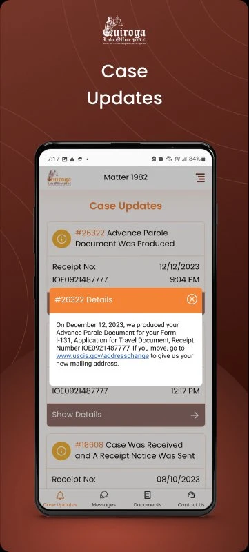 Quiroga Law screenshot